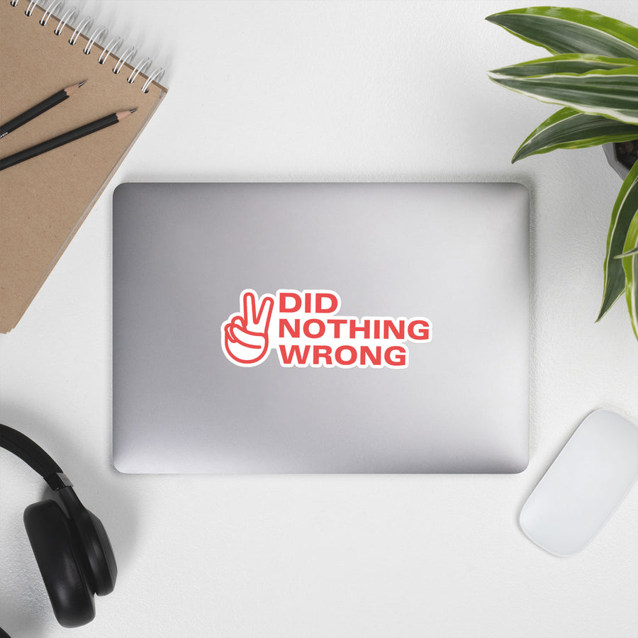 Did Nothing Wrong - Logo Vinyl Sticker