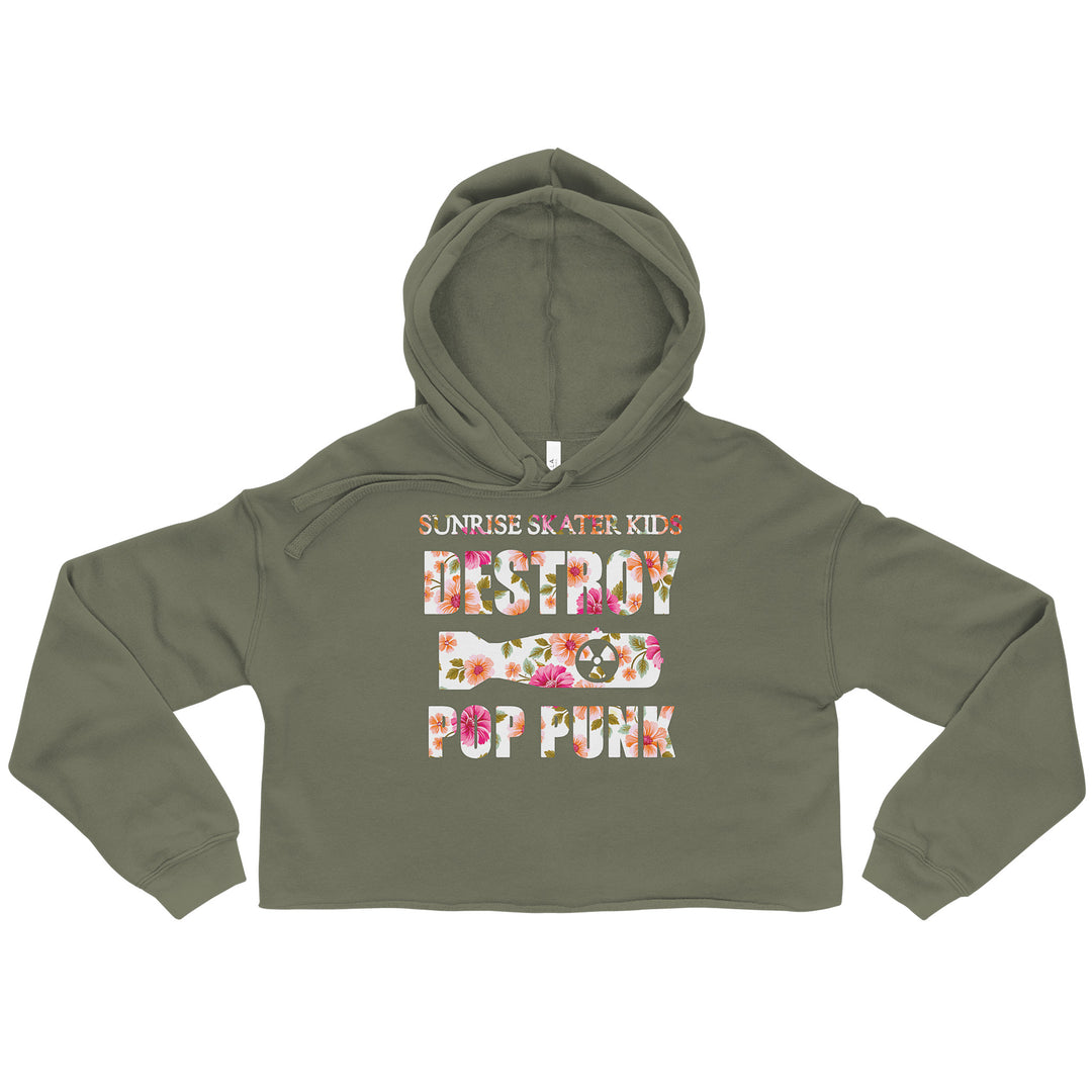 Destroy Pop Punk Crop Hoodie