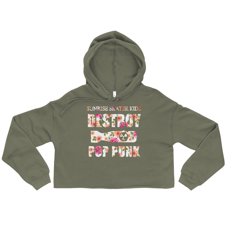 Destroy Pop Punk Crop Hoodie