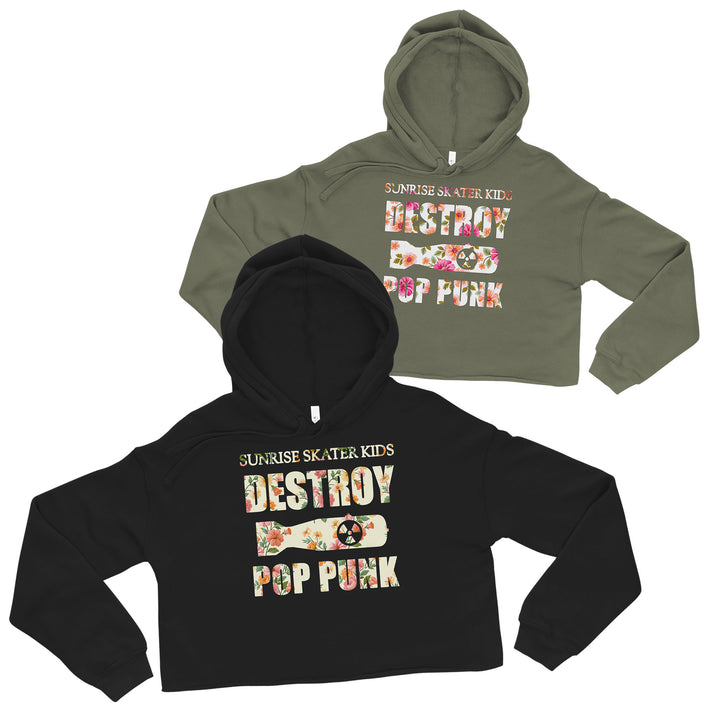 Destroy Pop Punk Crop Hoodie