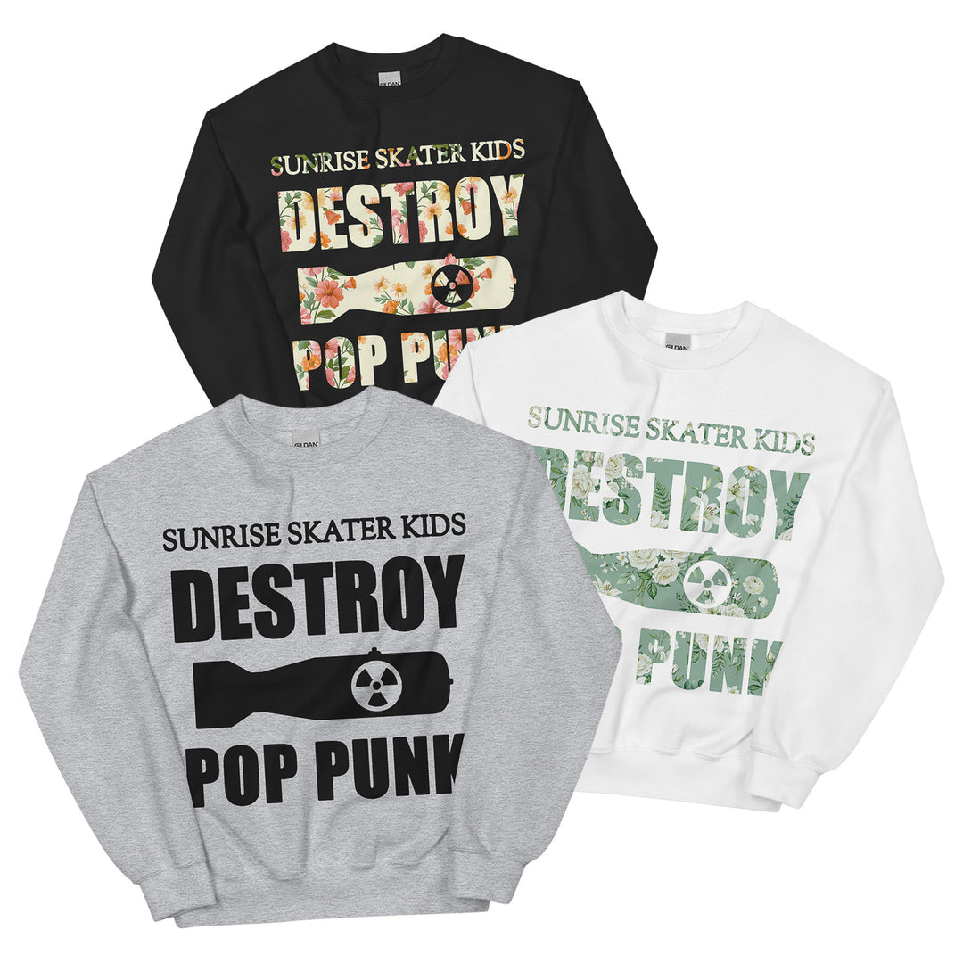 Destroy Pop Punk Crewneck Sweatshirt