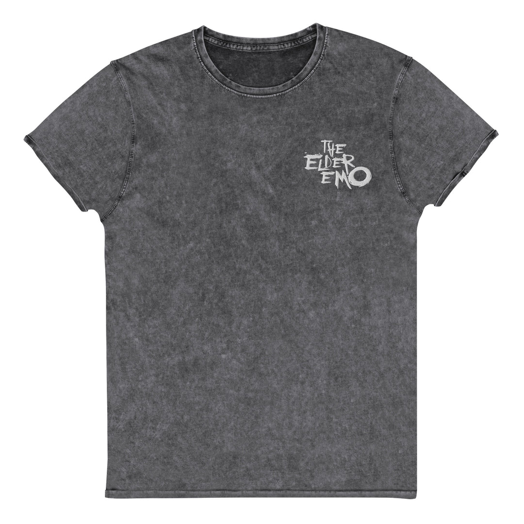 The Elder Emo - Denim Embroidered Tee